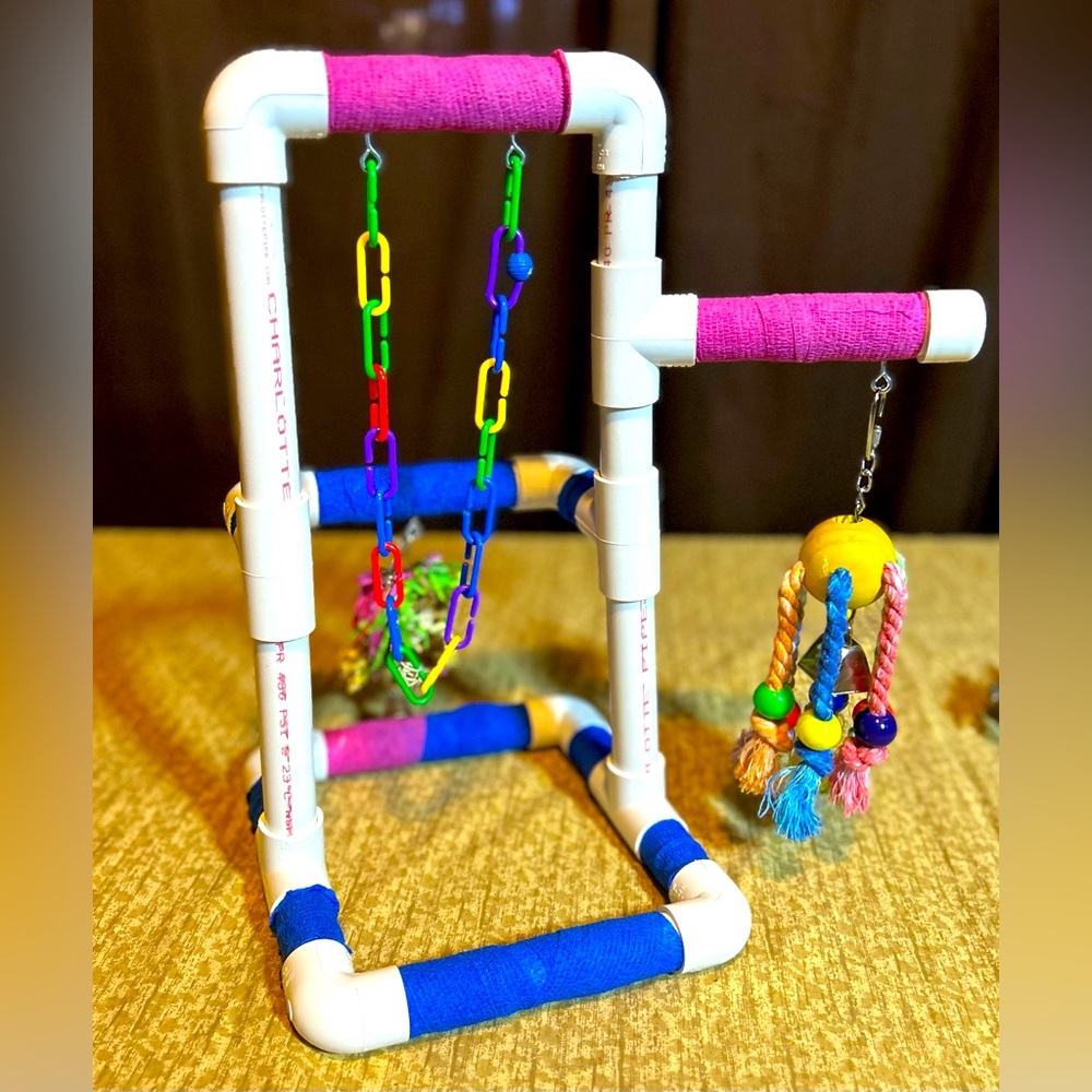 Handmade Bird Perch/Play gym